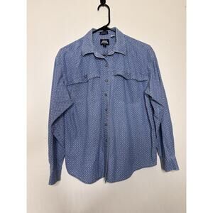Vintage Lee Women’s Size Large Chambray Button Front Western Style Shirt